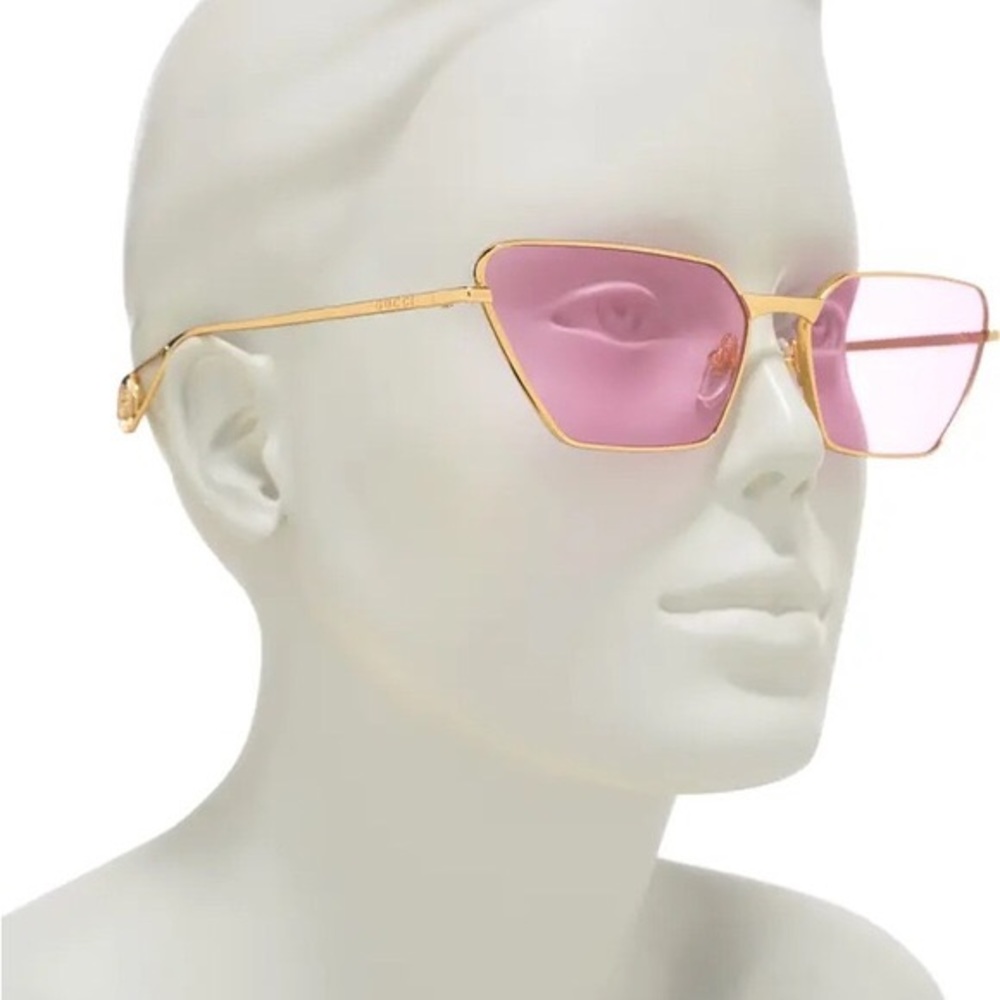 New 💯Authentic- GUCCI Pink Geometric Ladies Sunglasses
GG0538S 005 63 - Picture 6 of 17